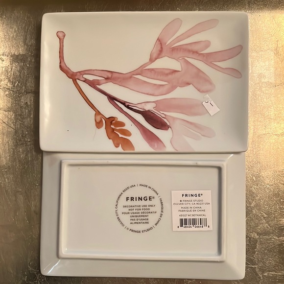 abstract watercolor branch “botanical” on ceramic tray-NWT - Picture 4 of 6